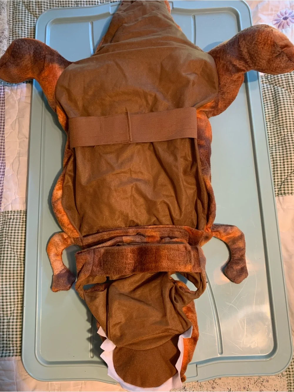 Plush Orange-Brown Scalloped Pet Hoodie and costume.